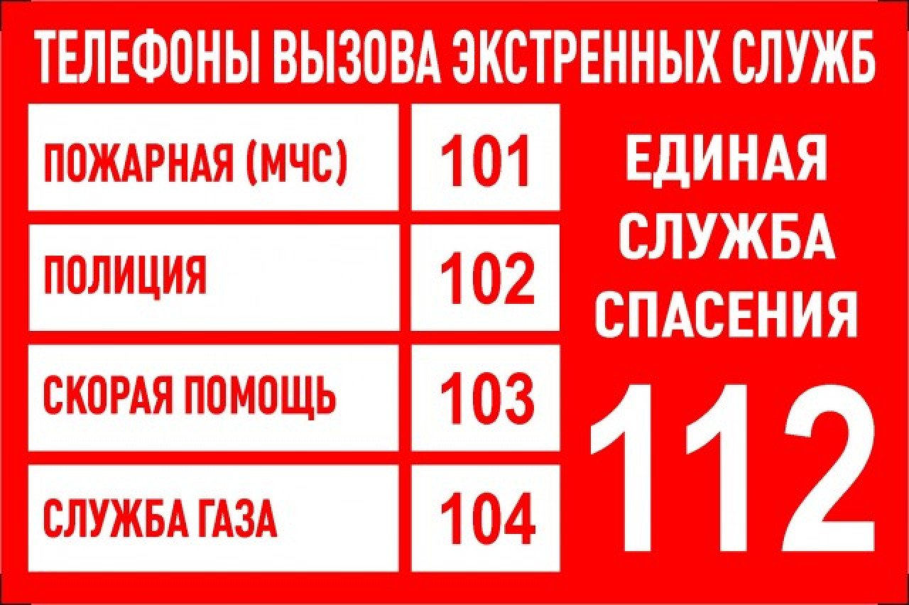 Телефоны экстренных служб